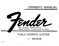 Fender Public-Address-System-with-Reverb-1970 - Owners Manual 